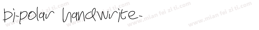 bi-polar handwrite字体转换